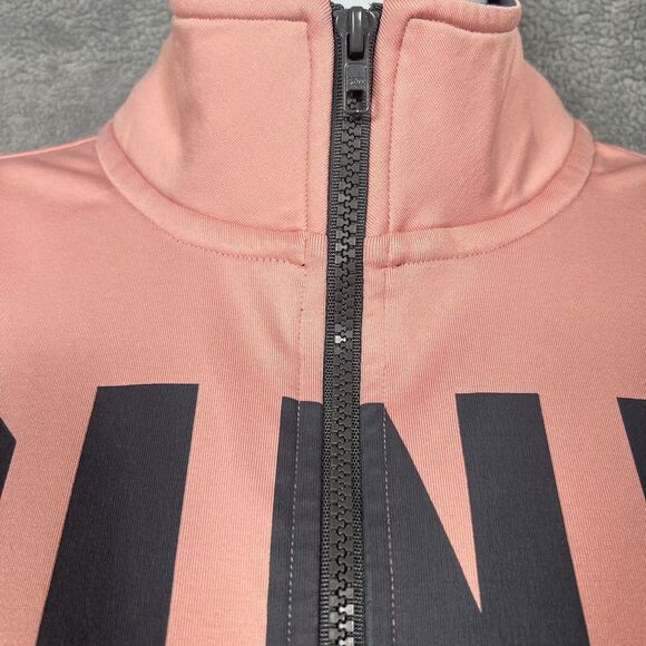 Victoria’s Secret PINK Ultimate 1/4 Zip Logo Pullover Top XS Pink/Charcoal M - Picture 8 of 14